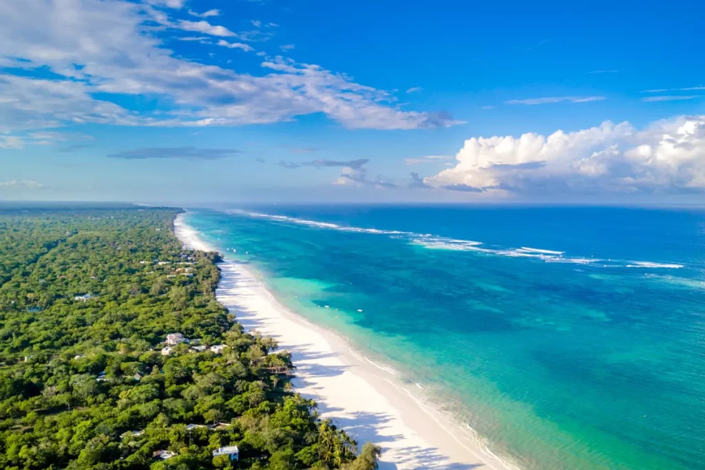 Aerial View of Diani Beach, Africa’s Leading Beach Destination